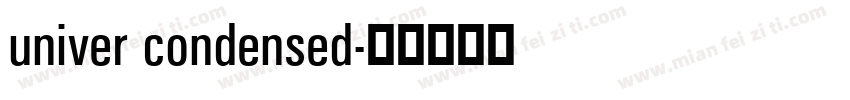 univer condensed字体转换